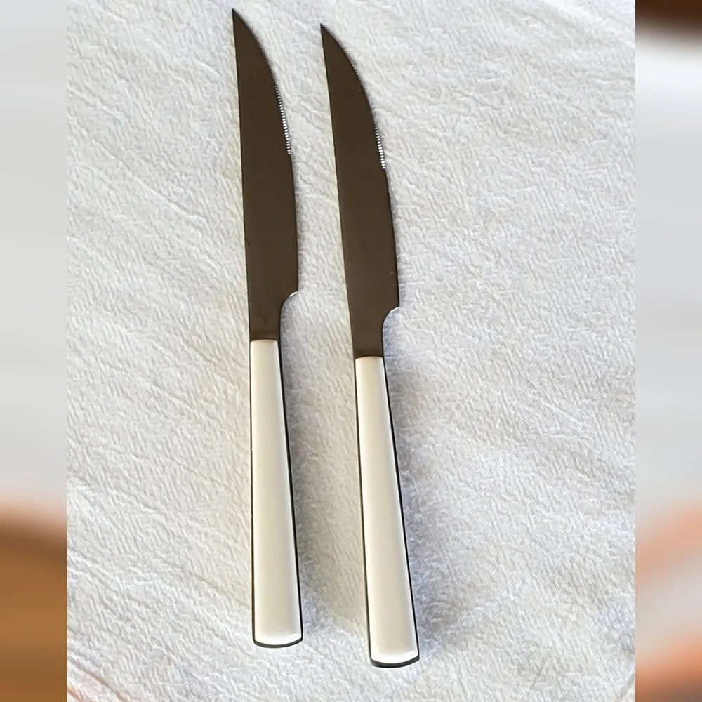 WMF Cromargan White Bakelite Stainless 6 Piece Flatware, Vtg. MCM, EUC